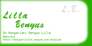 lilla benyus business card